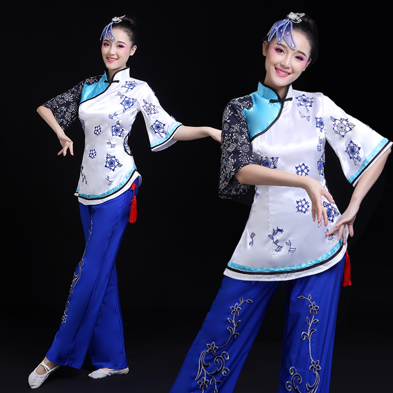 广场舞秧歌服服装2021新款开心阿奶舞蹈服装现代舞扇子舞演出服女|ruв категории Женская одежда, костюм/национальная одежда/театр костюм, национальная одежда/этап погрузки - от Buy2taobao.com для оказания профессиональной услуги покупки агента Taobao