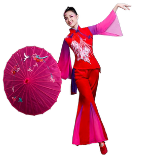 秧歌服演出服2026新款喜庆东北套装舞蹈服装扇子舞广场舞中国风女