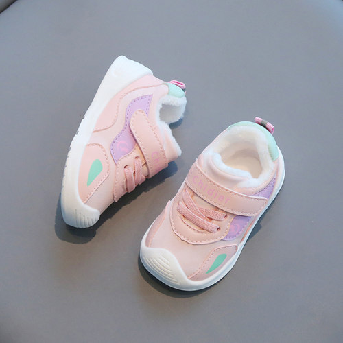 小溜宝学步鞋加绒运动