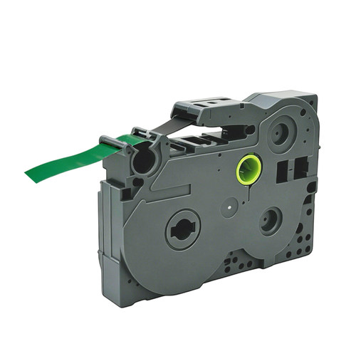 丽标(capelabel) LBZe-731 12mm*8m 标签色带 绿底/黑字 （计价单位：个） 适用兄弟PT-D200