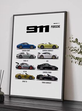 保时捷911汽车主题装饰画