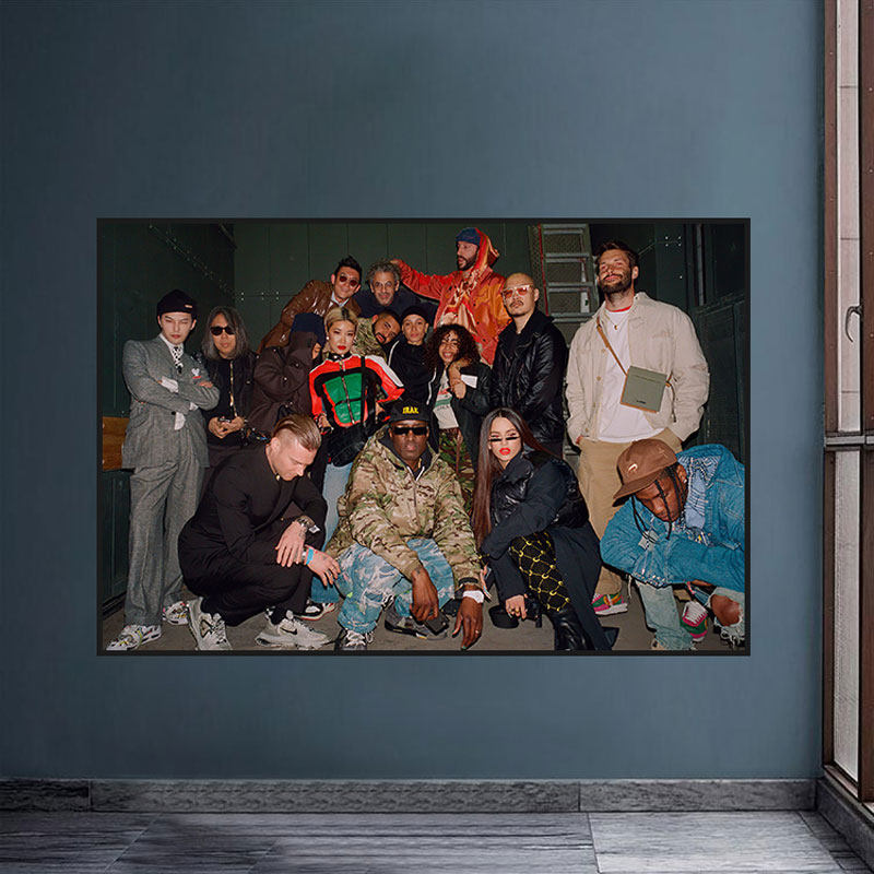 潮流合伙人陈冠希权志龙藤原浩明星海报gd挂画潮牌服装店装饰画