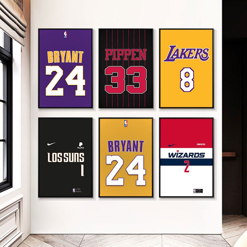 nba篮球装饰画科比8号玄关