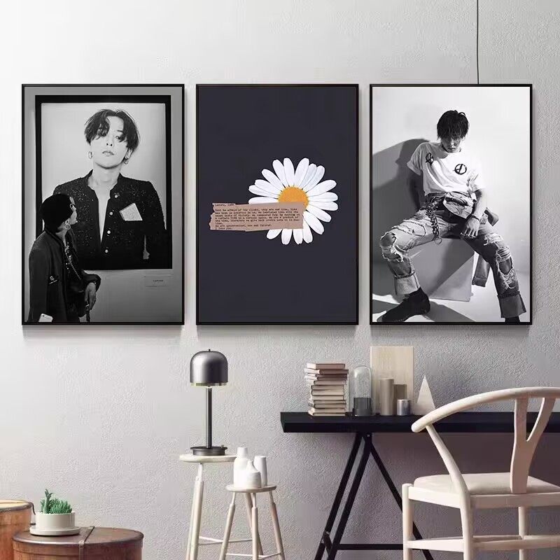 权志龙GD海报挂画潮牌服装店卧室床头装饰画潮流客厅沙发背景壁画