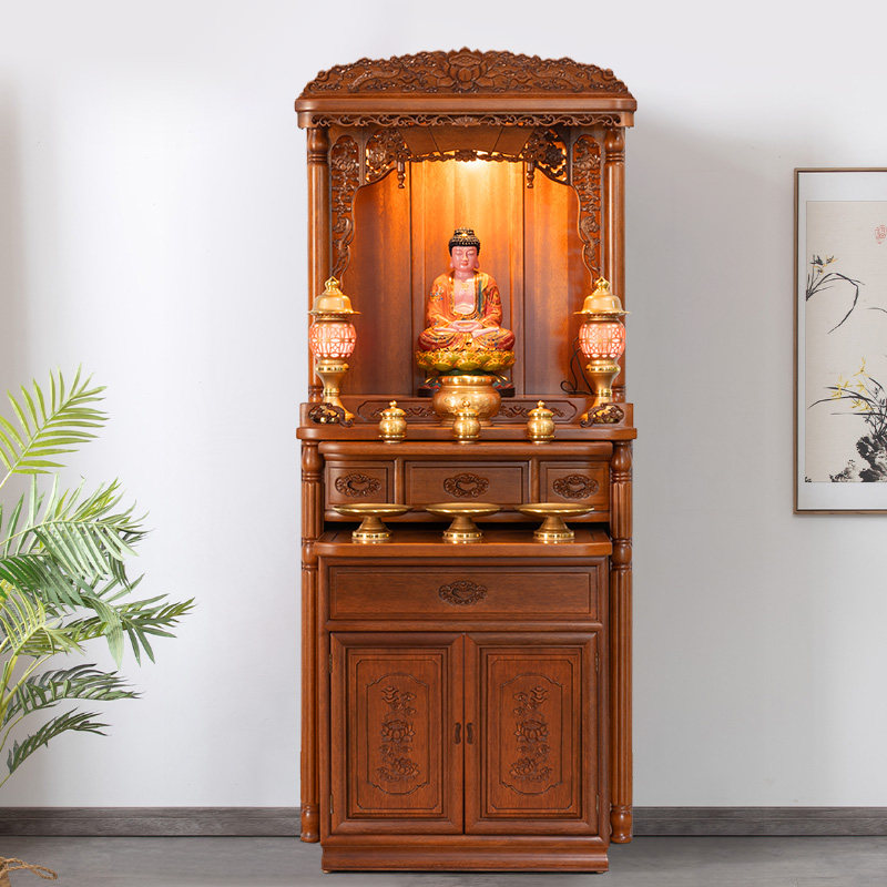 佛龛供桌神台新中式立柜柜观音神龛桌现代家用实木财神佛台佛龛柜