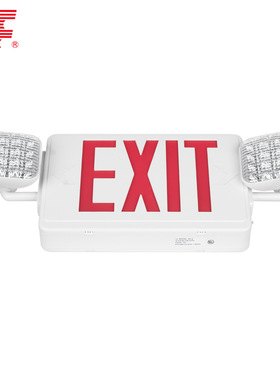 美规红/绿字单面exit指示灯led应急疏散指示出口双头应急灯