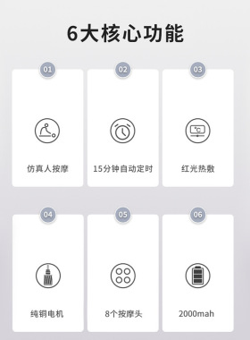 跨境按摩腰带自动加热家用充电旋转揉腹仪多功能小型腰部按摩仪