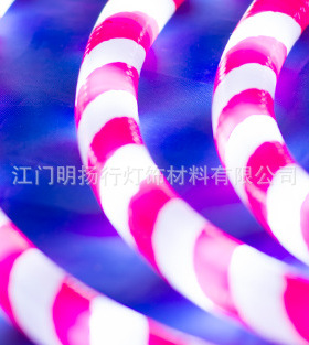 跨境美规LED LIGHT 100FT 糖果红白LED灯带户外庭院花园圣诞节日