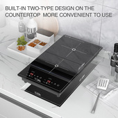 wabk竖双灶双头电磁炉110v美规跨境欧规厨房电器嵌入式