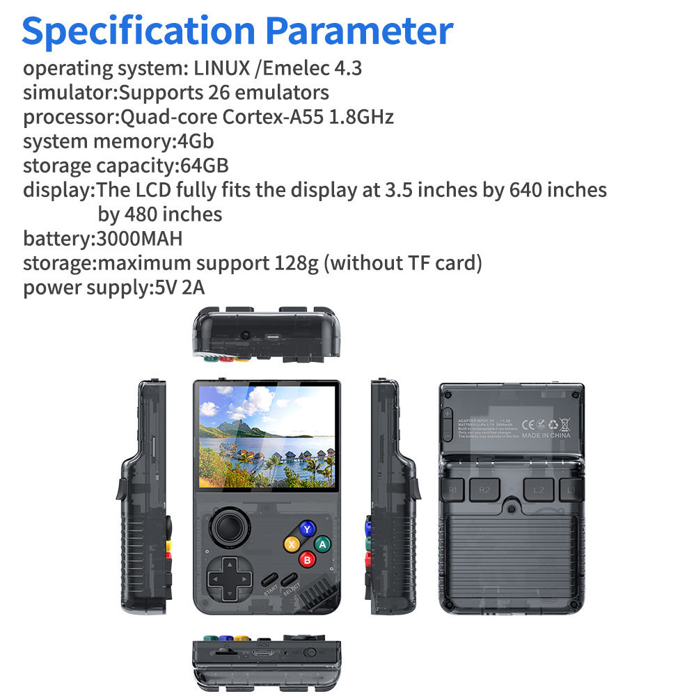 跨境新款M19掌机掌上游戏机3D街机4K HD大型PSP战神PS1可连接电视