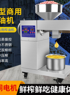 220V/110V商用榨油机中小型家用螺旋炸油机全自动油坊 D06 oil pr