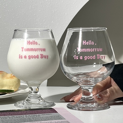 少女心透明ins风大肚红酒杯玻璃