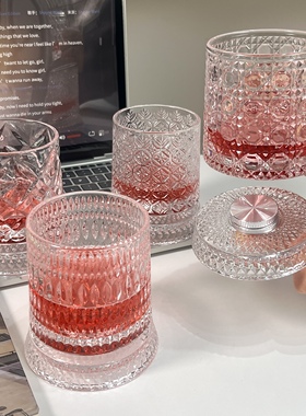 洋酒杯套装家用威士忌酒杯高端XO专用杯网红创意可旋转水晶玻璃杯