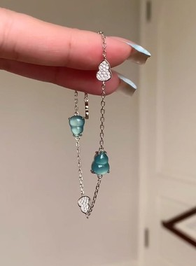 纯银s925非洲翠葫芦手链2025 女生新品小众精致手串时尚