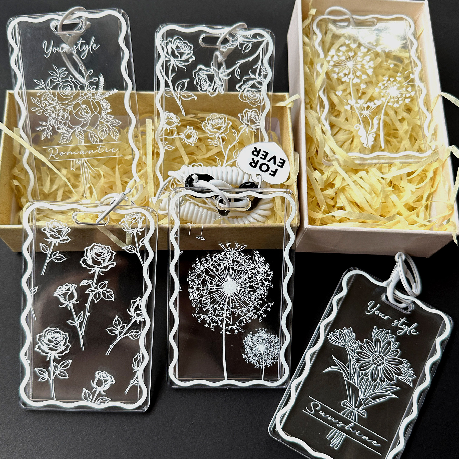 ins风小清新卡套透明卡套