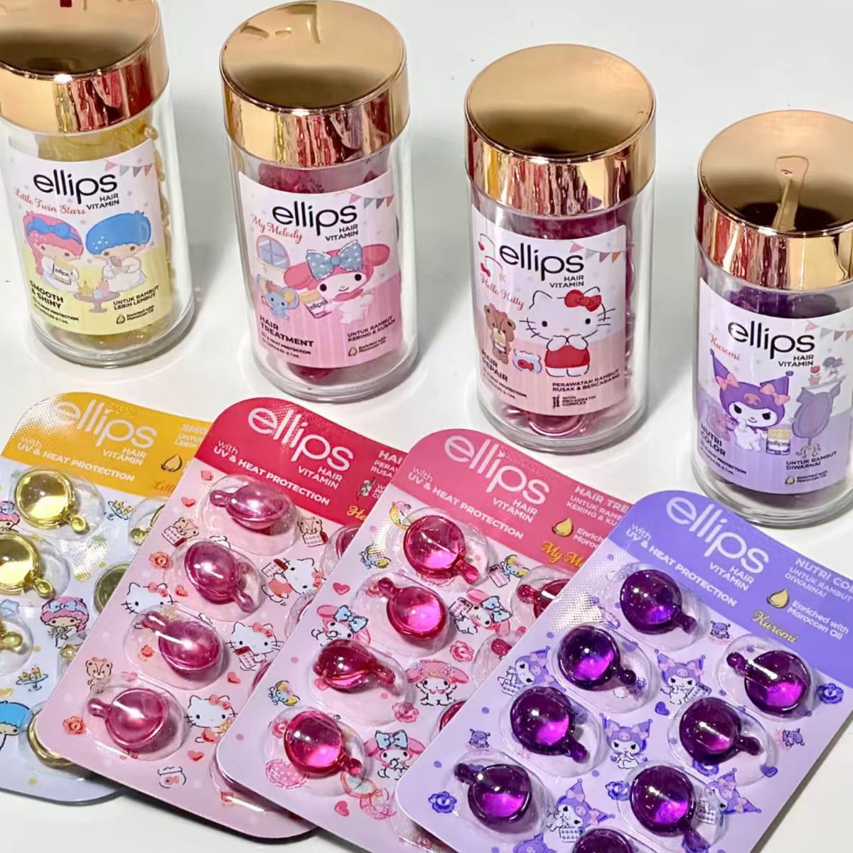 ellips意立诗护发精油胶囊卡通联名款便携装深层滋养修护毛躁柔顺
