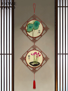 新中式餐厅装饰画中国结大挂件酒店名宿过年挂饰客厅玄关过道挂画