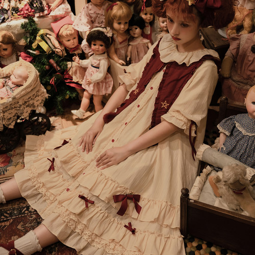 【售罄展示】|甜星颂| OP长袖&中袖Lolita洛丽塔原创设计