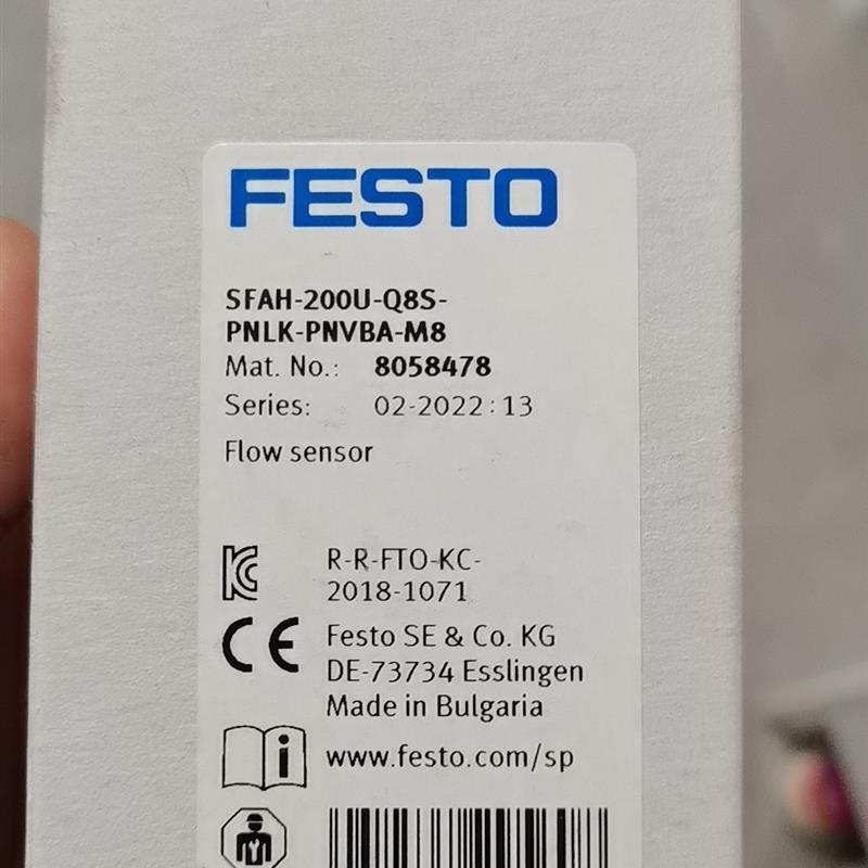 FESTO   SFAH-200U-Q8S-PNLK-PNVBA-M8 全新未开封!