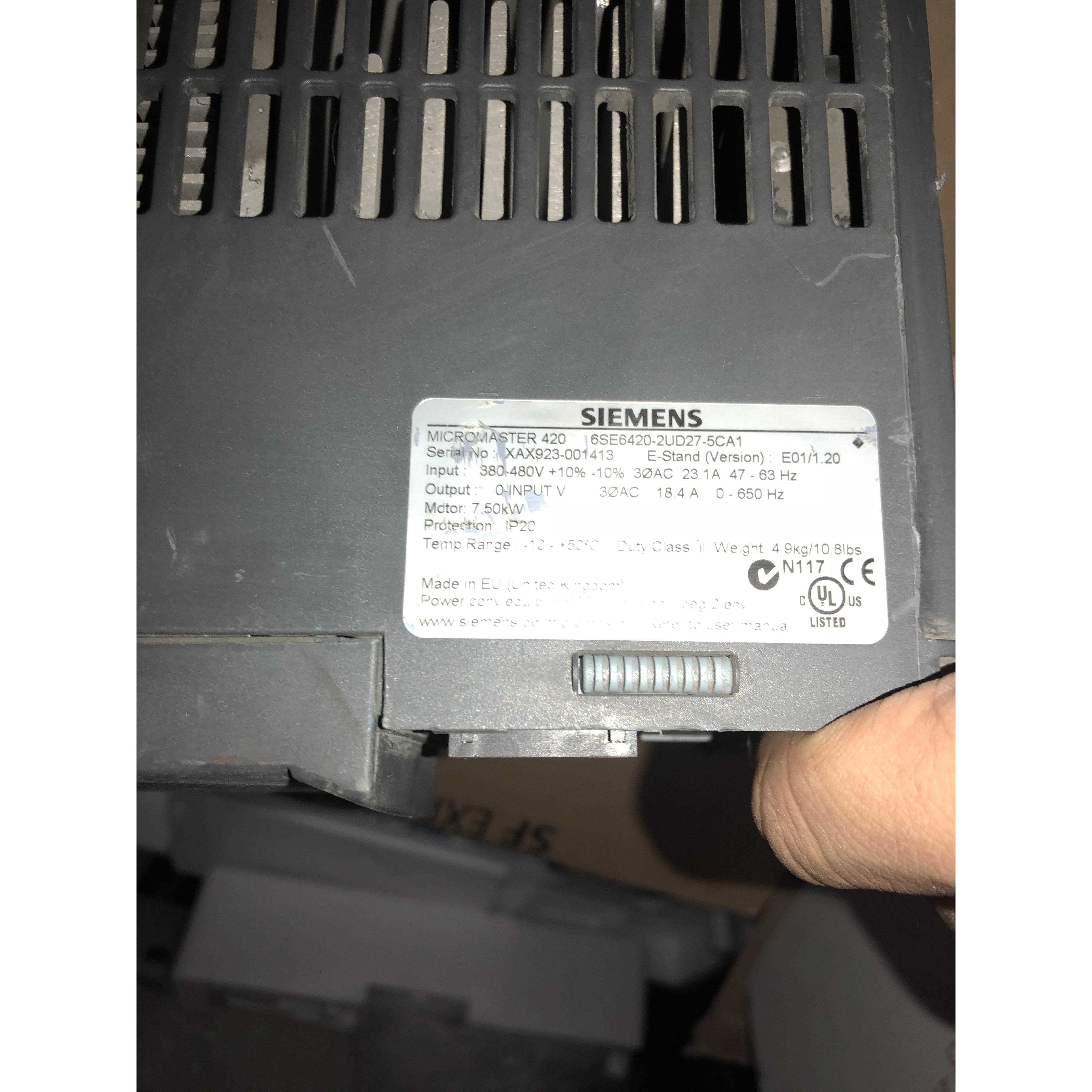 拆机变频器6SE6420-2UD27-5CA1 7.5KW 380V 已测试包好议价