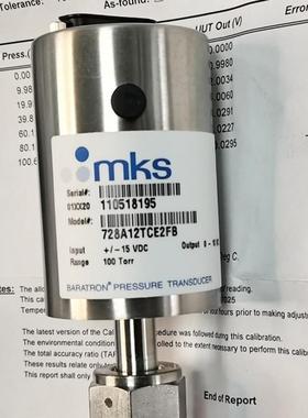 MKS 728A12TCE 100torr 全新