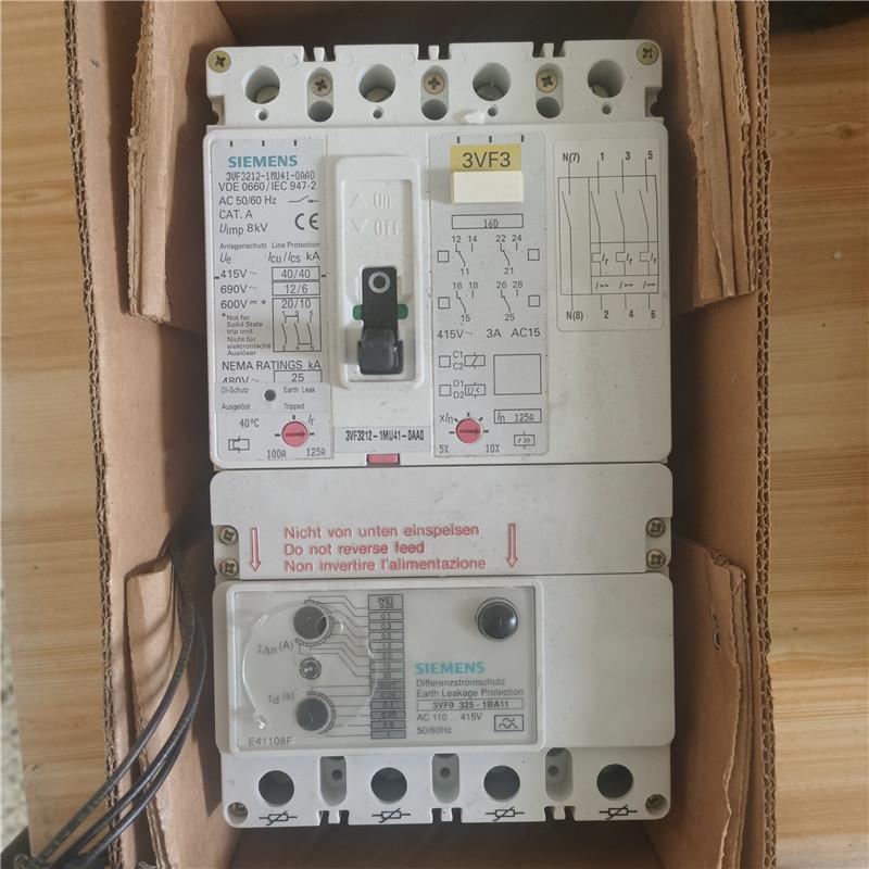 西门子断路器3VF3212-1MU41-0AA0漏电3VF9325-1BA11 100-125A议价