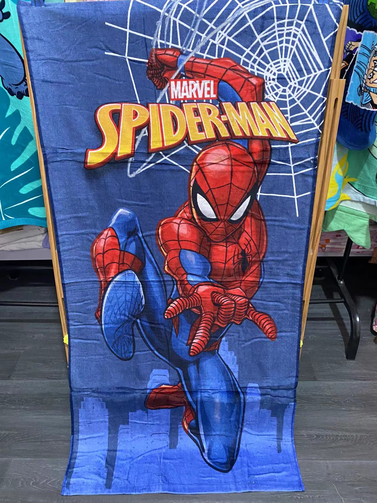 thumbnail for Cartoon cotton bath towel, children's bath, swimming wrap, cotton soft, absorbent, Marvel, Avengers, Spider-Man, daily list