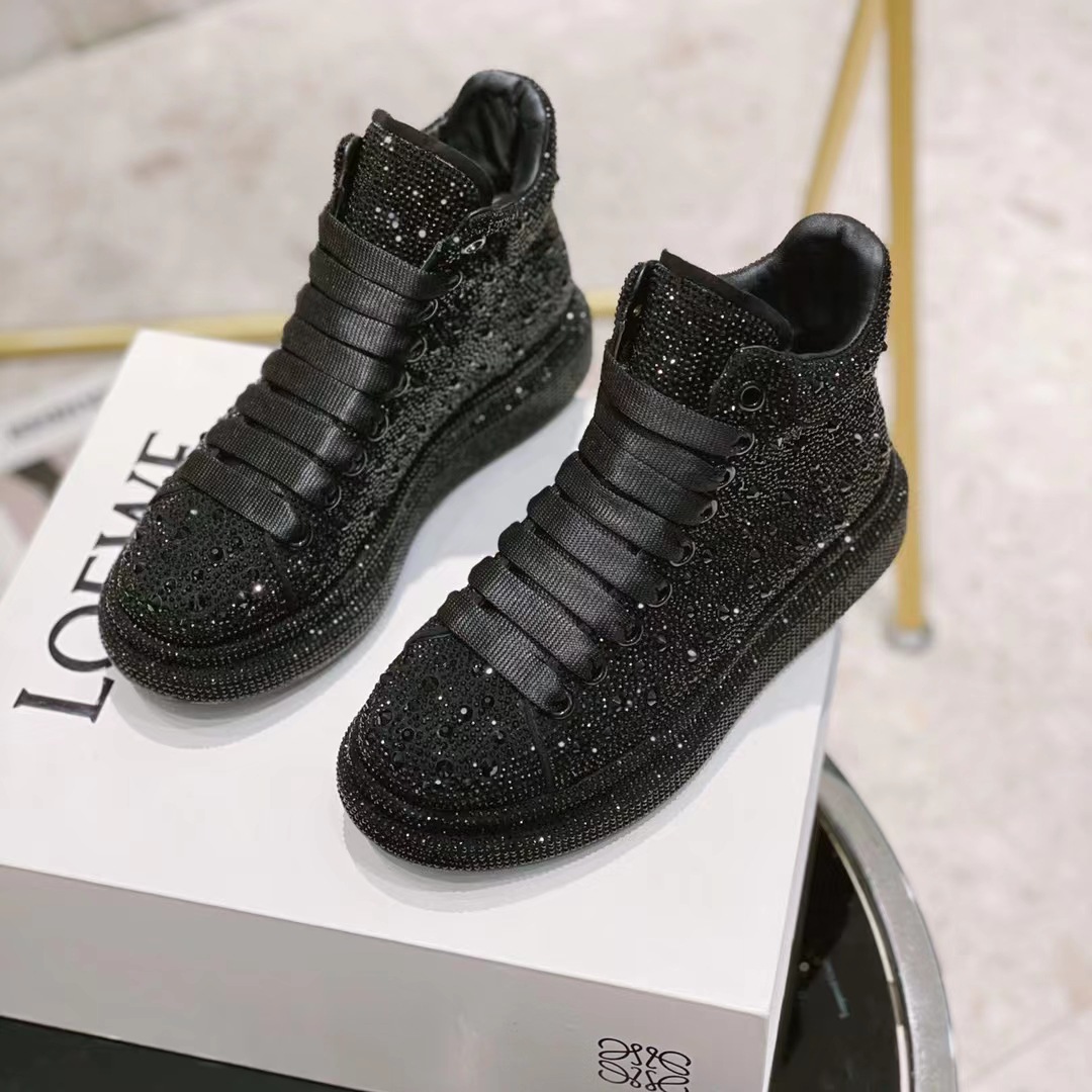 欧洲站满钻高帮鞋女2024秋季新款