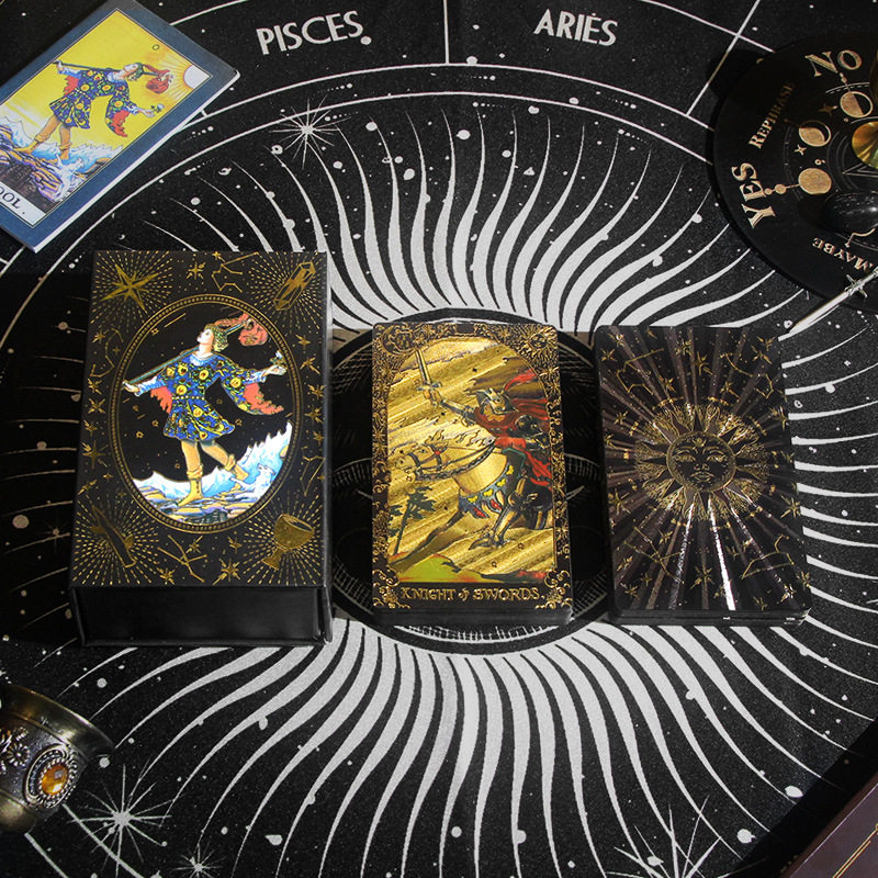 正版塔罗牌黑金太阳塔罗牌典藏版PETtarot桌游卡牌游戏厂家现货图片