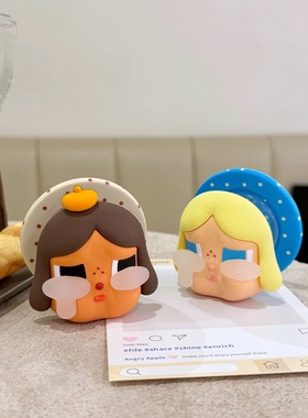 ivilongtail爆款硅胶立体可爱哭娃适用magsafe磁吸支架手机气囊