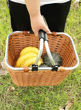 野餐篮洗漱浴篮非藤编竹篮手提子蓝子户外郊游野餐用品菜篮野炊篮