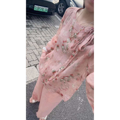 【A243】夏季苎麻圆领小衫女 复古文艺气质衬衣宽松刺绣衬衫