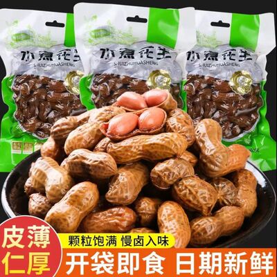 水煮花生带壳盐水卤味花生啤酒伴侣下酒菜夜市烧烤卤煮花生