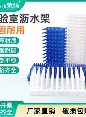 66/102柱式试管架 沥水架 离心管倒插架可倒插玻璃片仪器晾片架  WB蛋白电泳制胶用玻璃板晾片架