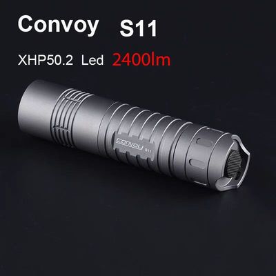 Convoy手电筒钛色S11 XHP50.2战术高功率26650携带户外露营徒步灯