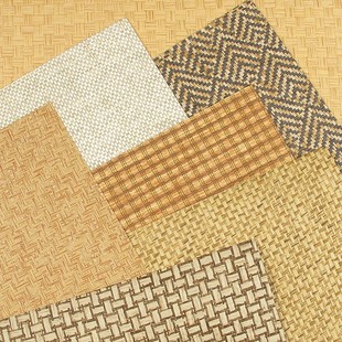 天然植物墙纸麻线草编壁纸藤编装柜门吊顶电视背景立体墙纸新中式