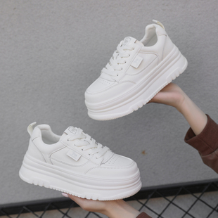 新款 女2026春季 厚底增高小白鞋 爆款 真皮单鞋 休闲板鞋 ss新款