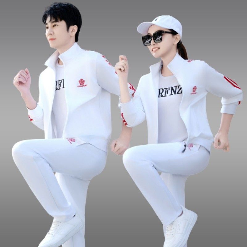 官方迈耐克斯情侣运动套装女春秋季2026新款时尚跑步服男士三件套