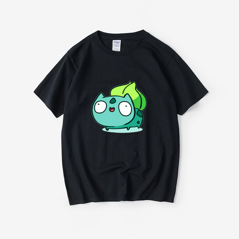 口袋妖怪精灵宝可梦妙蛙种子小火龙皮卡丘杰尼龟可爱t恤短袖bf风