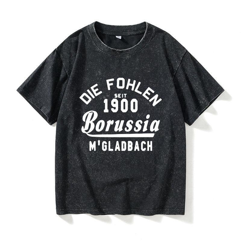 门兴格拉德巴赫队服足球迷服图拉姆T恤短袖个性衣服女男圆领大码
