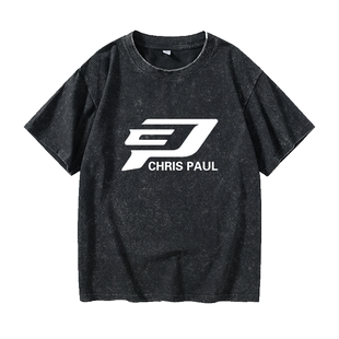 CP3克里斯保罗周边T恤短袖大码衣服女男圆领大码宽松夏季情侣装棉