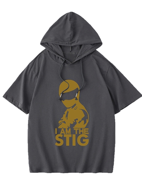 STIG TOP GEAR赛车神秘人物T恤短袖打底衫衣服女男连帽背心宽松夏