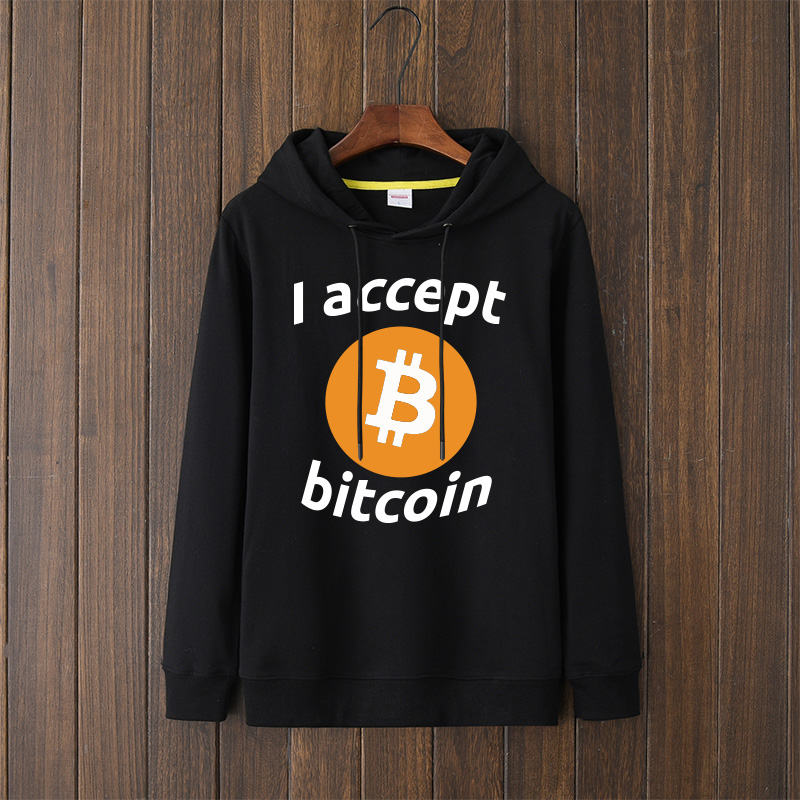 我接受挖矿极客连帽学生卫衣比特