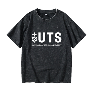 UTS悉尼科技大学纪念品周边校服T恤短袖休闲衣服女男圆领大码宽松
