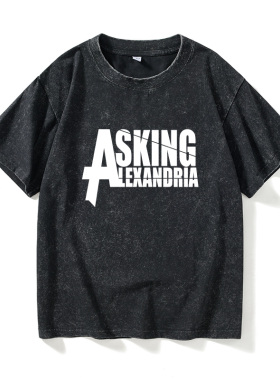 Asking Alexandria金属核乐团印花周边T恤短袖新品衣服女男圆领大