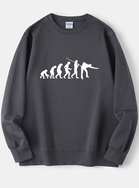 台球进化论Snooker比赛服斯诺克桌球台球卫衣圆领大码衣服套头男