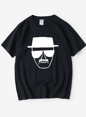 绝命毒师 breaking bad周边T恤短袖新品衣服男女圆领大码宽松夏季