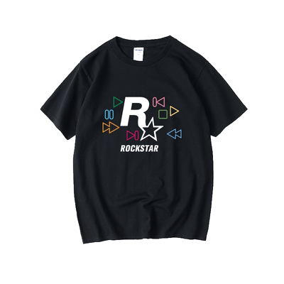 GTA游戏5公司R星Rockstar Games电玩周边T恤短袖潮衣服女男圆领大