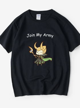 洛基 雷神 托尔奥丁LokiT恤短袖圆领夏季男女情侣装上衣宽松半袖