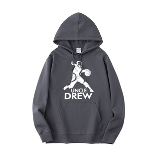 篮网凯里欧文德鲁大叔篮球卫衣连帽Oversize衣服套头男女上衣宽松